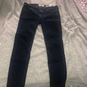 Dark blue low rise supper skinny jeans
